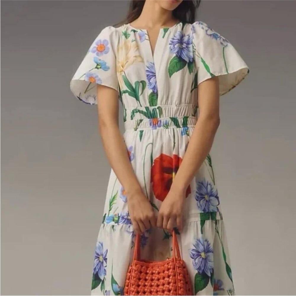 NWOT Anthropologie Somerset Maxi Dress in Cream (floral) New